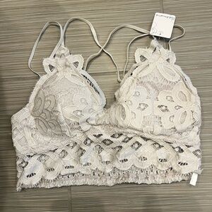 Anemone Light Gray Lace Bralette